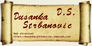 Dušanka Štrbanović vizit kartica